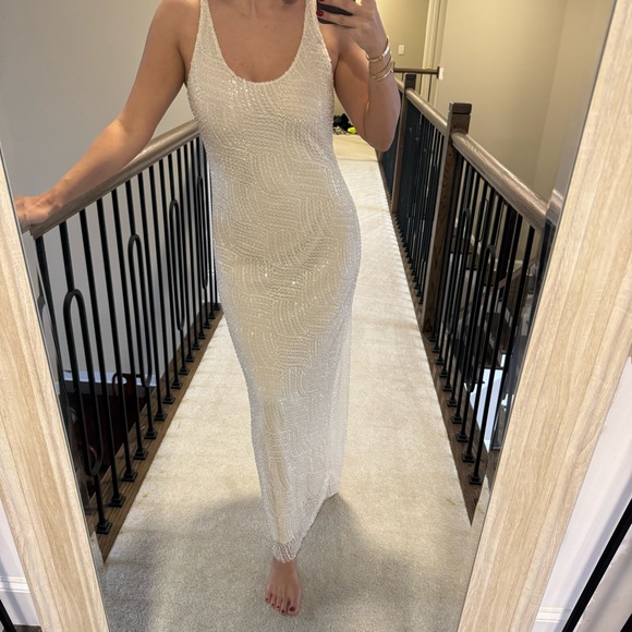 zara beaded midi dress Zara Beaded Midi Dress by Zara
